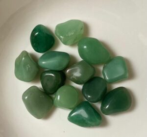 green pebbles aventurine