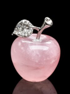 apple made of rose quartz