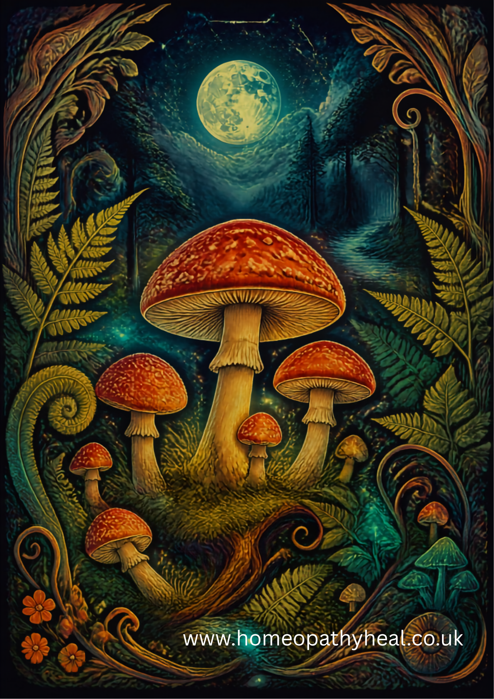 picture of red mushrooms